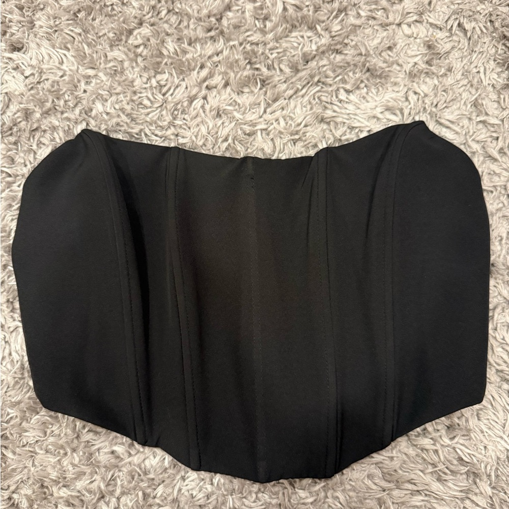 White fox corset top
